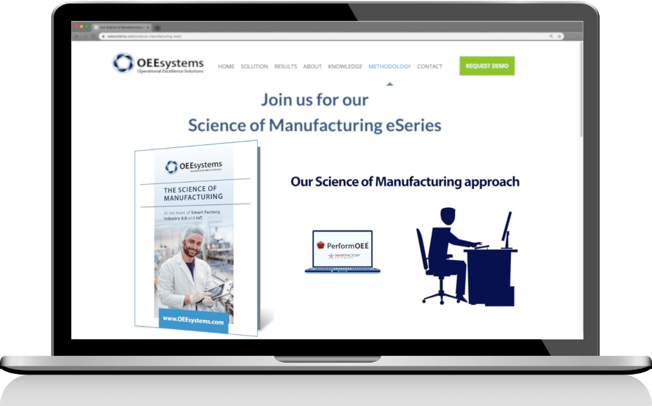 Our Approach – The Science of Manufacturing | PerformOEE Smart Factory Software Pocket guide cover for overall equipment effectiveness eBook series download